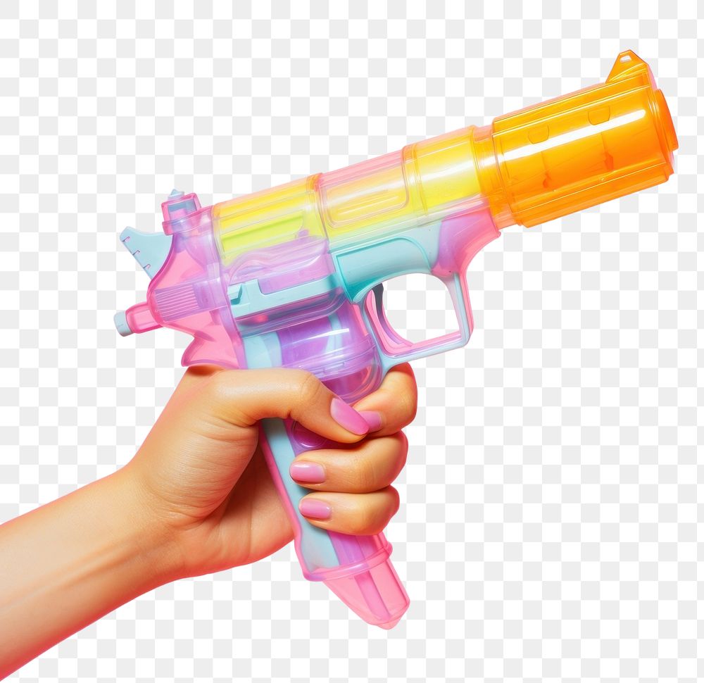 PNG Hand holding water gun toy weapon weaponry handgun. AI generated Image by rawpixel.