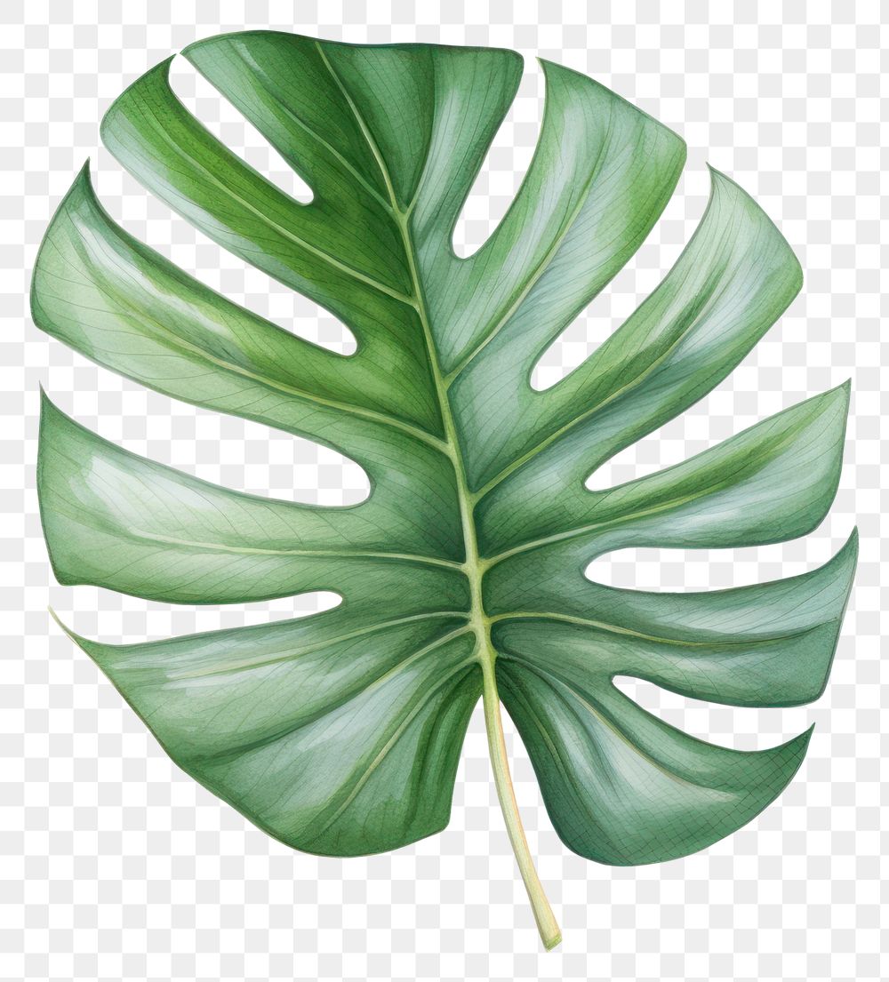 PNG  Tropical leaf plant white background xanthosoma. AI generated Image by rawpixel.