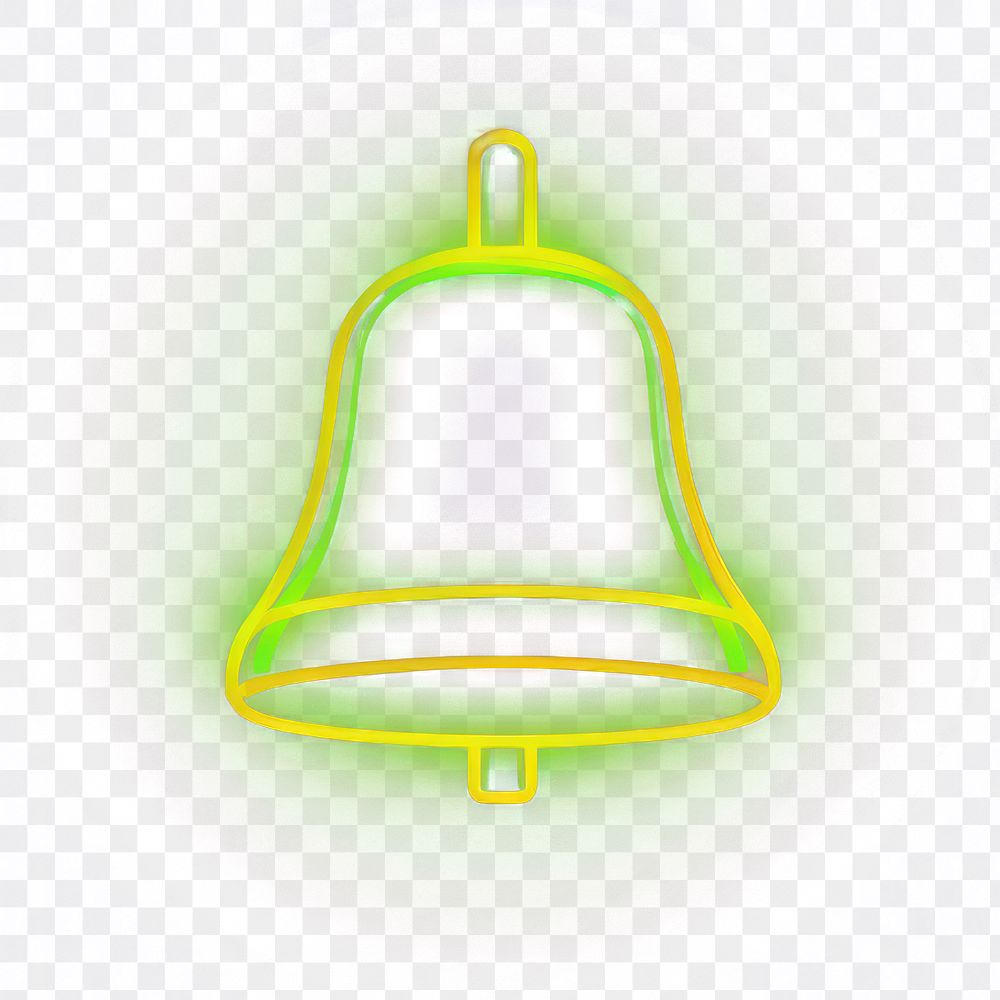 PNG  Minimal bell icon yellow light green. AI generated Image by rawpixel.
