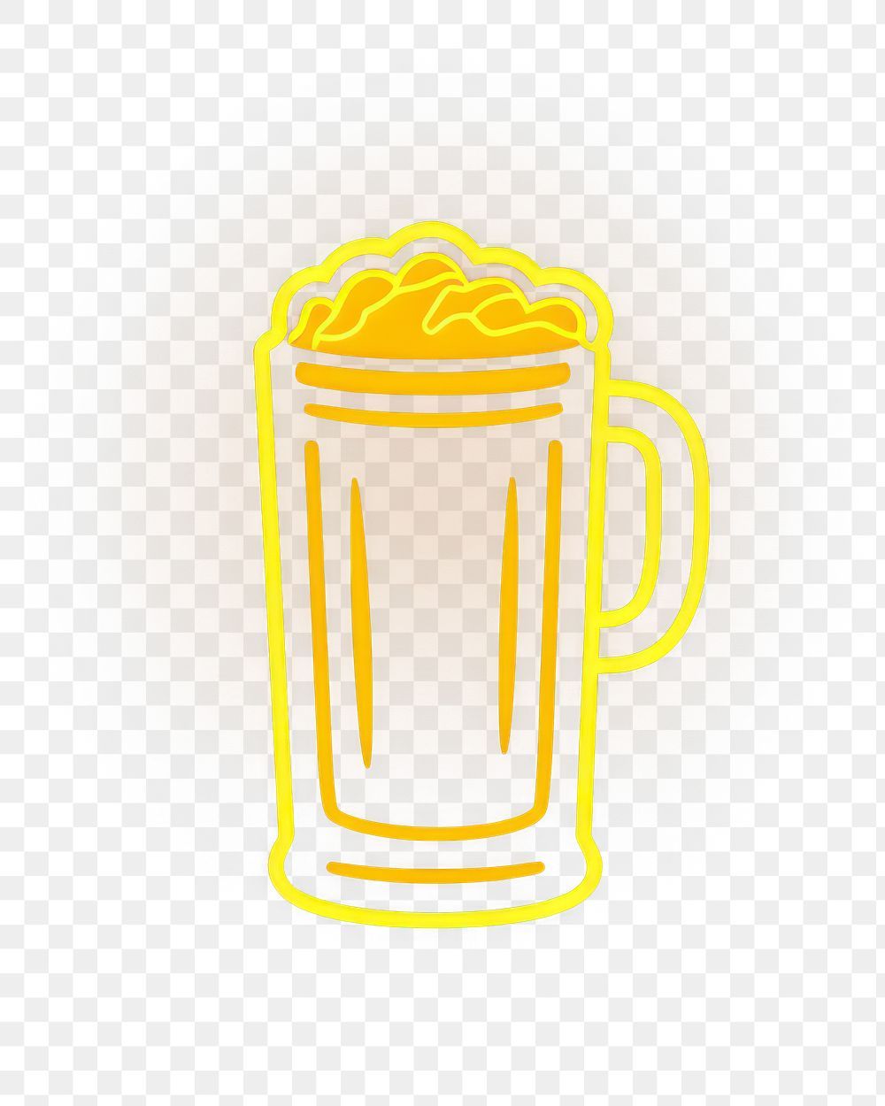 PNG  Beer icon yellow drink glass. AI generated Image by rawpixel.