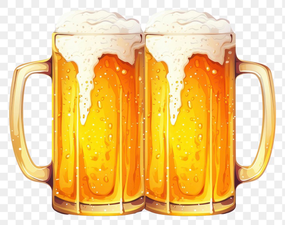 PNG  Beer drink lager glass. AI generated Image by rawpixel.