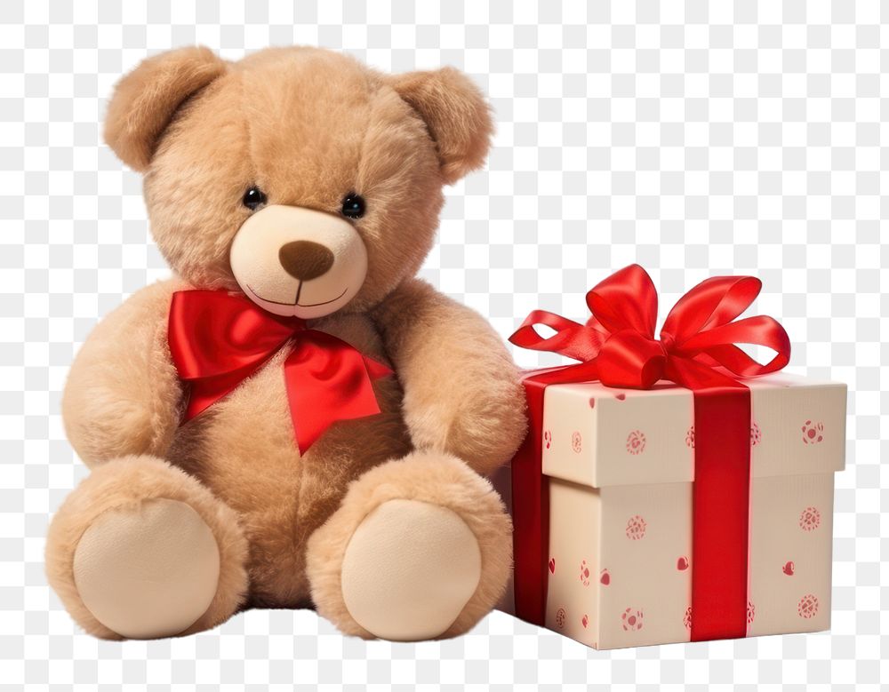 PNG Gift cute bear toy. AI generated Image by rawpixel.