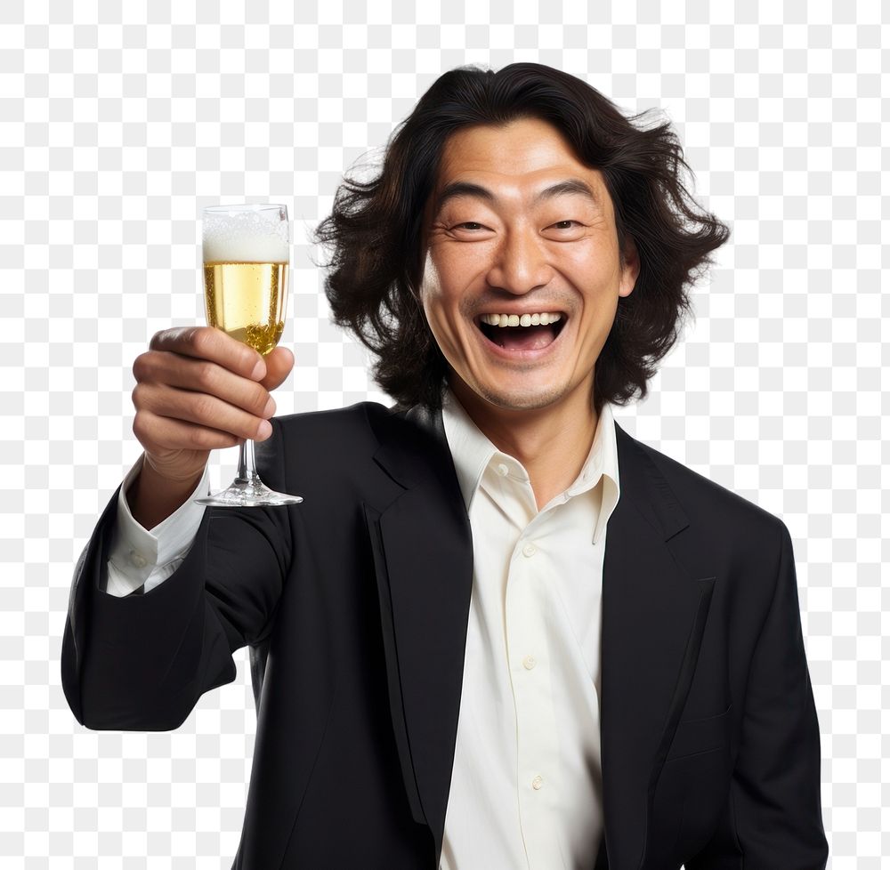 PNG Celebrating laughing adult glass. AI generated Image by rawpixel.