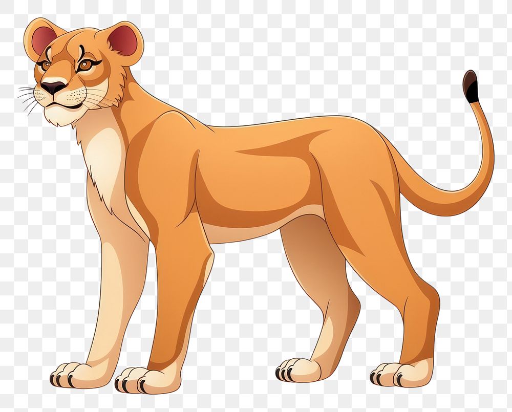 PNG Animal cartoon mammal lion. AI generated Image by rawpixel.