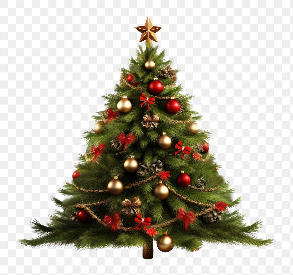 PNG Christmas tree decoration plant white background. AI generated Image by rawpixel.