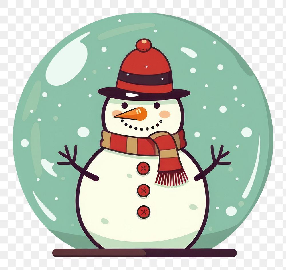 PNG Christmas snowman winter anthropomorphic. AI generated Image by rawpixel.