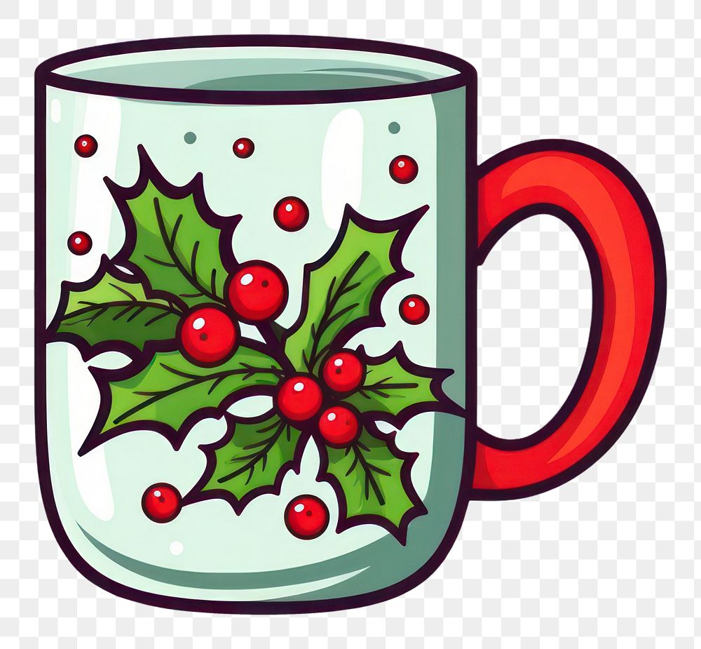 PNG Christmas mug cartoon drink. AI generated Image by rawpixel.
