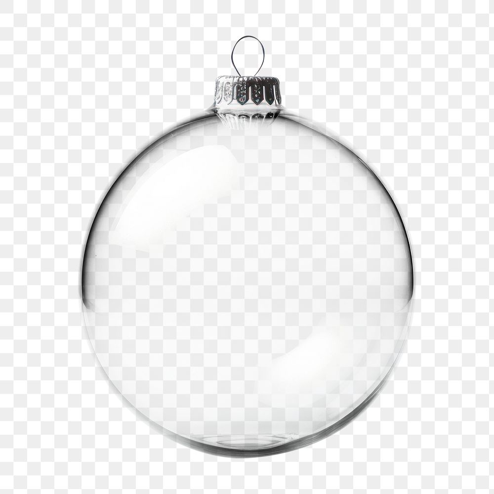 PNG  Crystal christmass ball transparent sphere white background