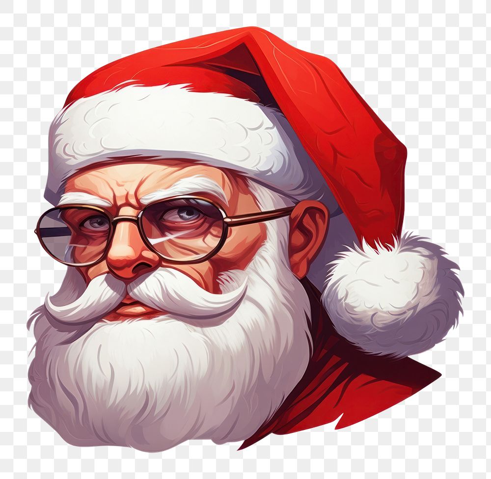 PNG Santa claus element portrait sketch adult. AI generated Image by rawpixel.