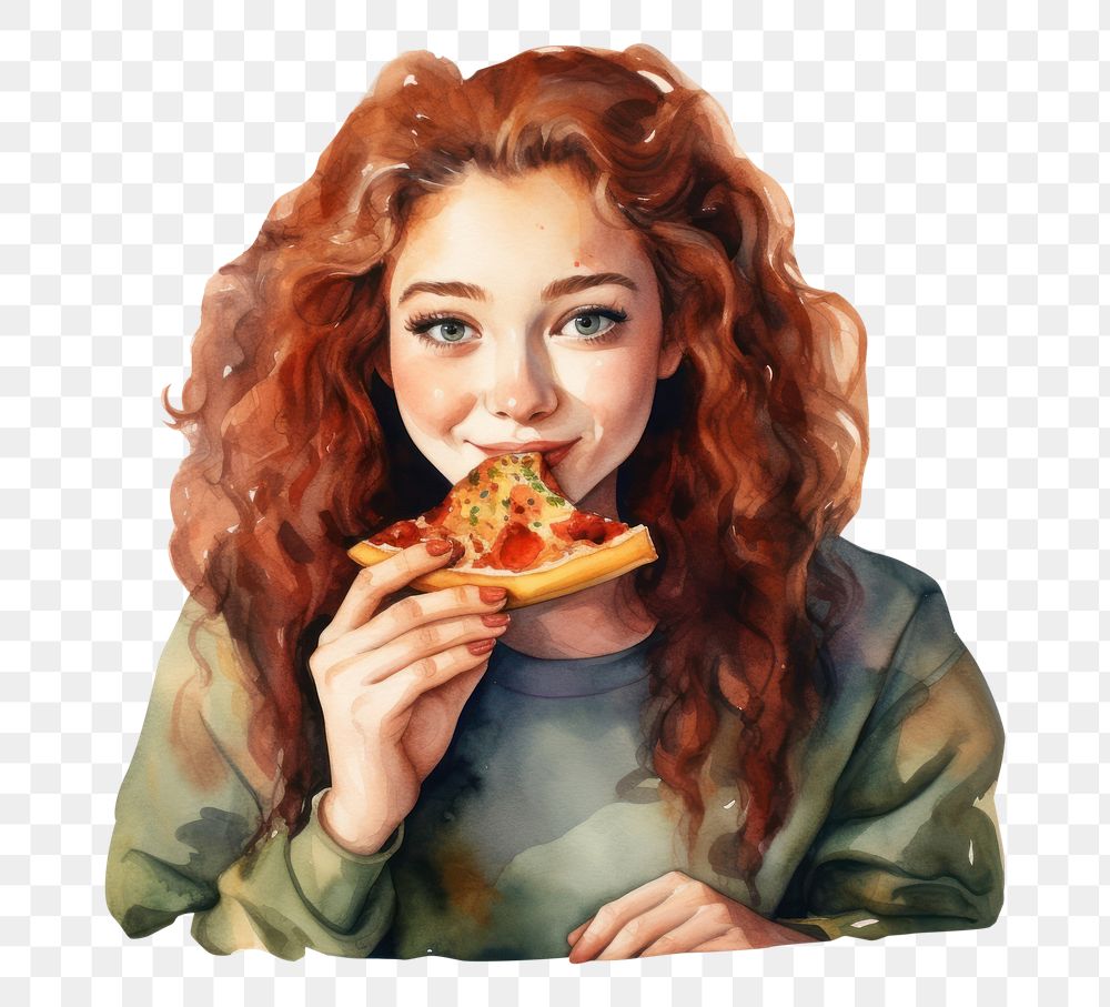 Eating pizza adult food. AI generated Image by rawpixel.
