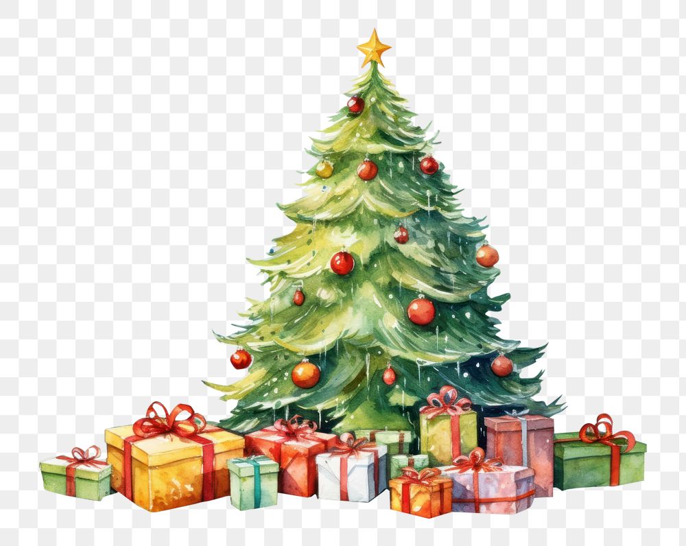 PNG Christmas tree box winter