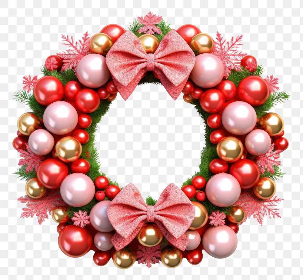 PNG Christmas wreath christmas jewelry white background. AI generated Image by rawpixel.