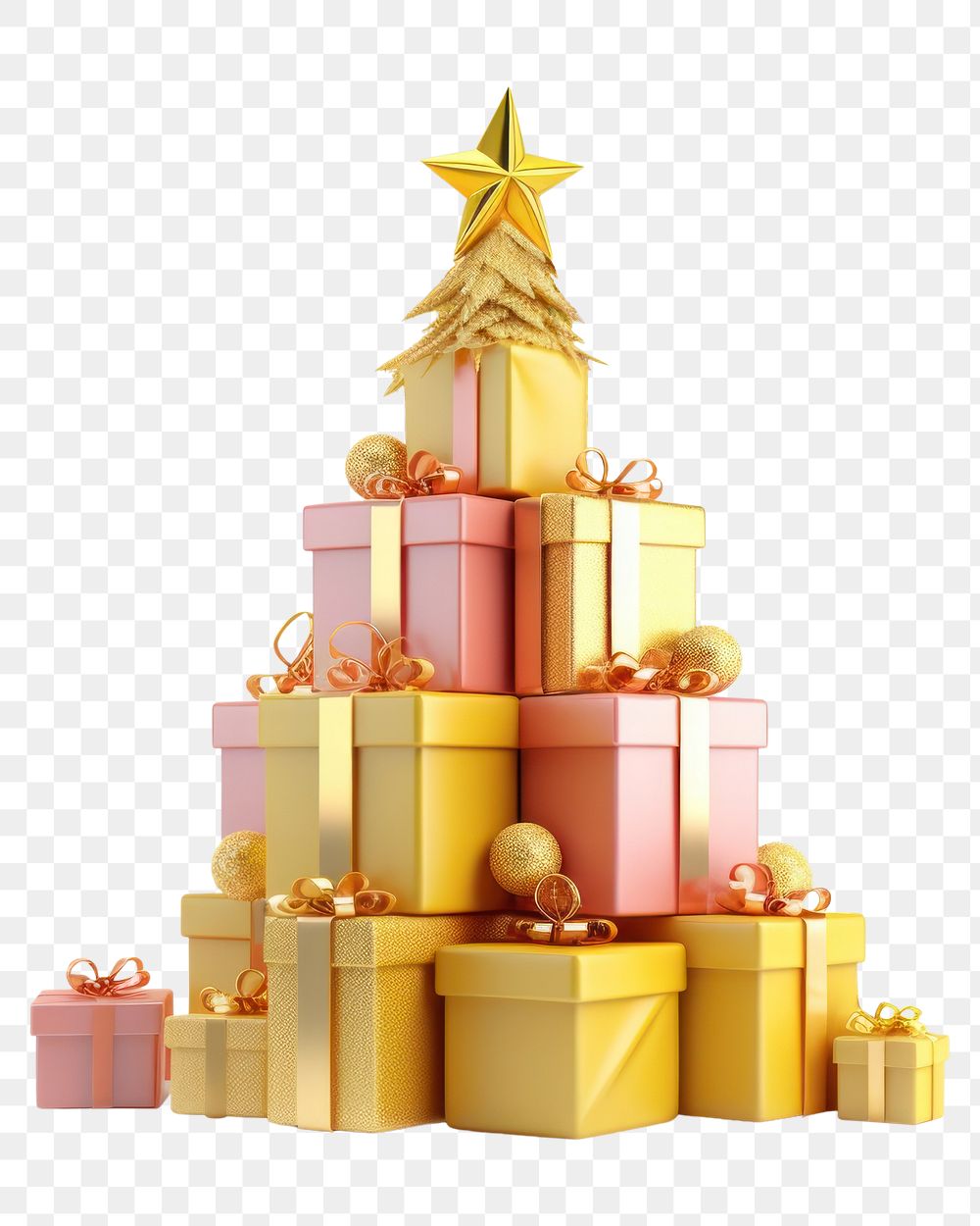 PNG Christmas gift tree box