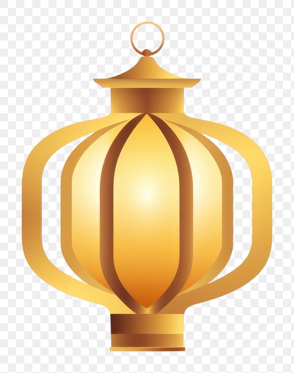 PNG Lantern gold lamp white background. AI generated Image by rawpixel.