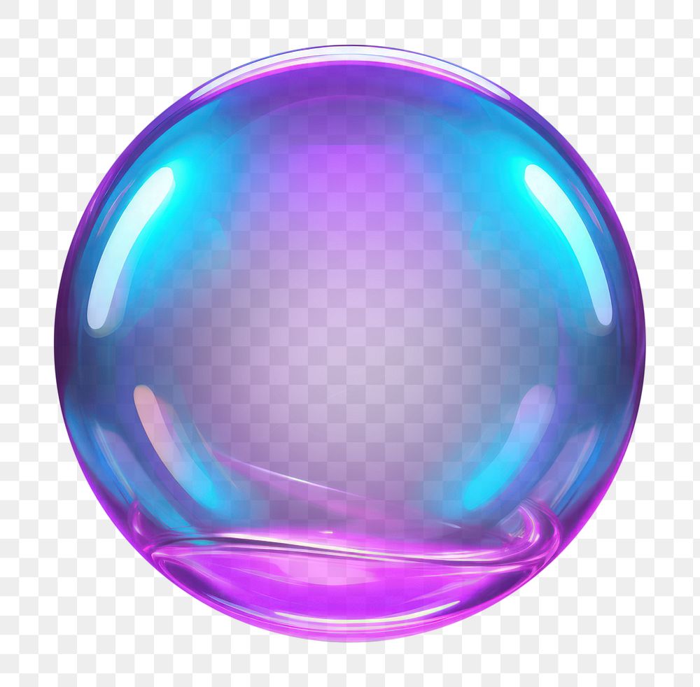 PNG Small bubble sphere violet light
