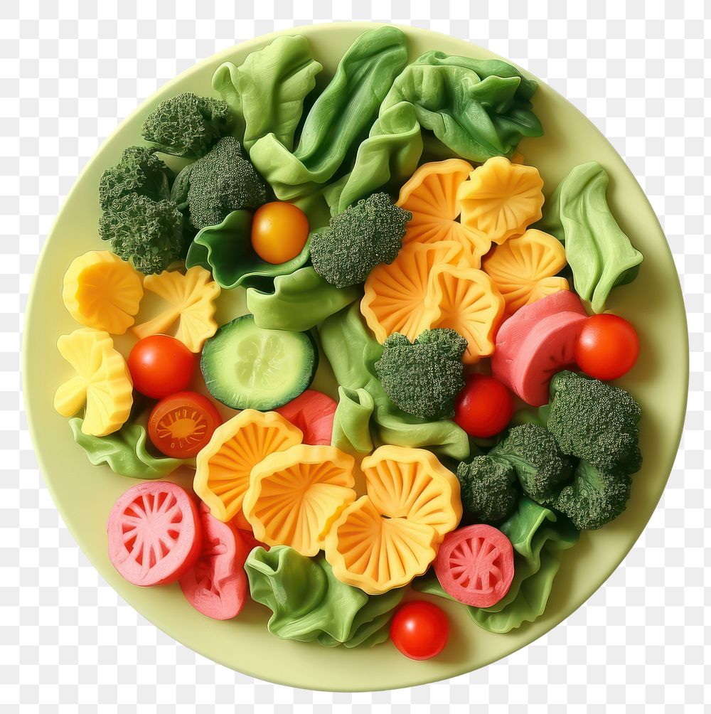 PNG Salad food dish plate. AI generated Image by rawpixel.