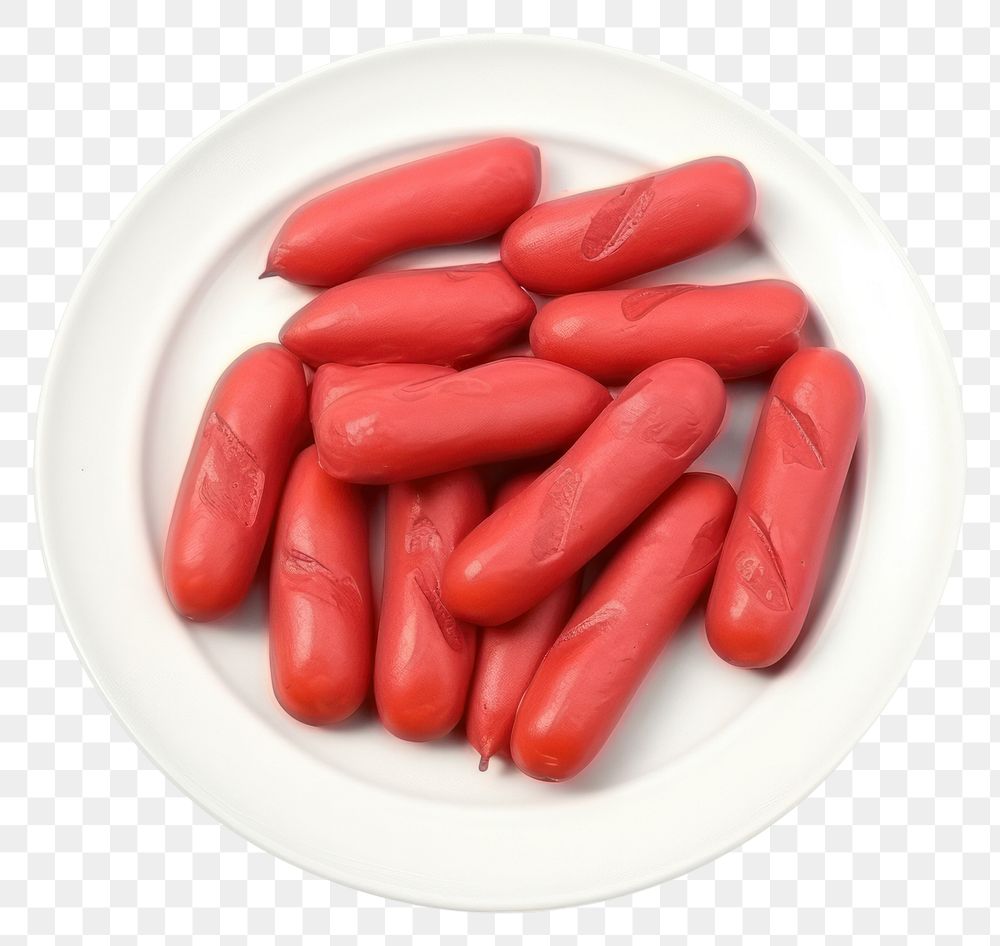 PNG Plate food sausage pill. AI generated Image by rawpixel.
