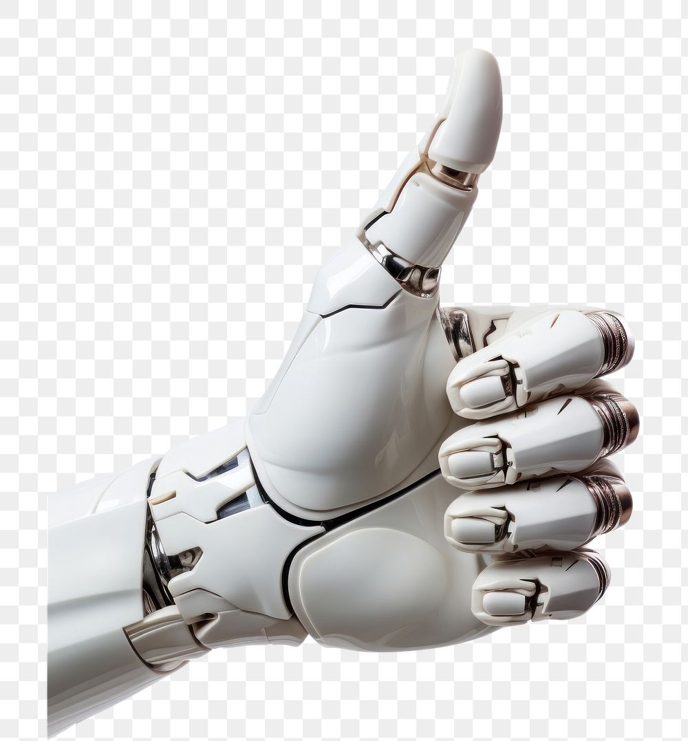 PNG  Robot hand finger white background electronics. AI generated Image by rawpixel.