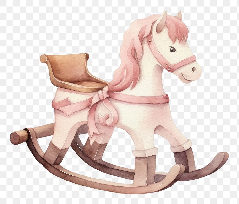 PNG  Rocking horse mammal animal white background. AI generated Image by rawpixel.