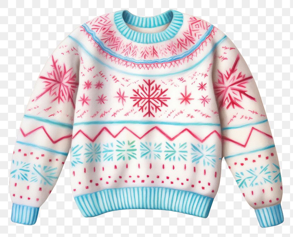 PNG  Ugly sweater sweatshirt red celebration. AI generated Image by rawpixel.