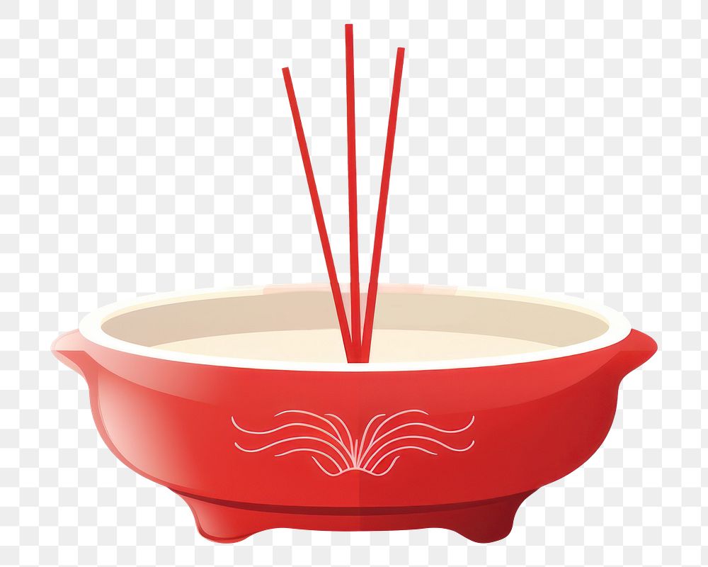 PNG Incense stick bowl red jacuzzi heart. AI generated Image by rawpixel.