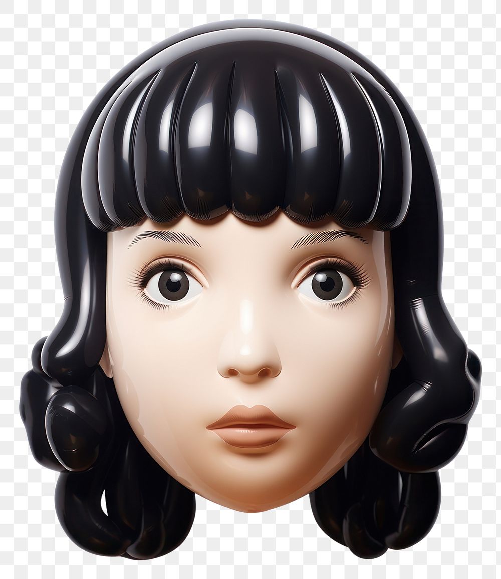PNG Girl figurine portrait doll. AI generated Image by rawpixel.