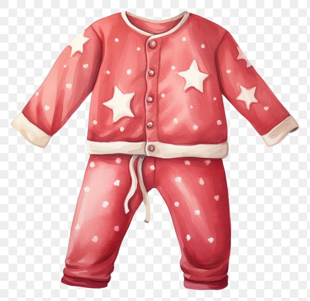PNG Christmas pajamas red white background outerwear. AI generated Image by rawpixel.