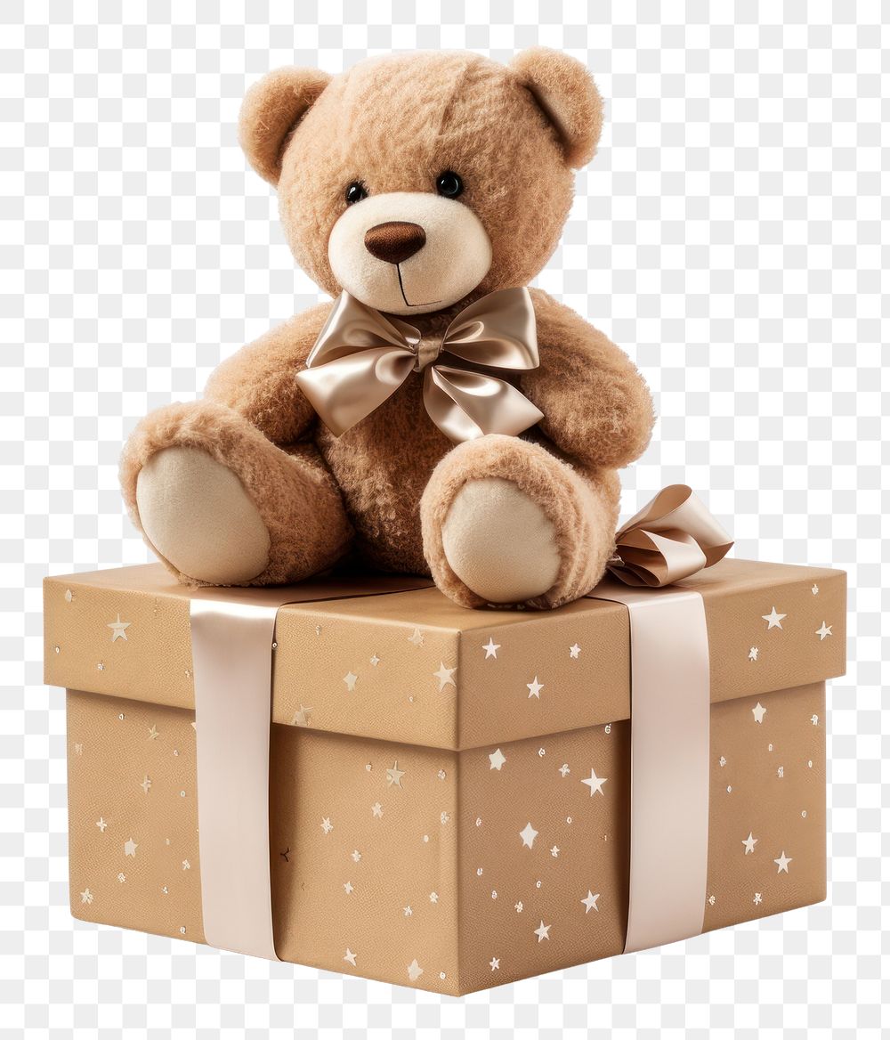 Present sitting bear toy. AI generated Image by rawpixel.