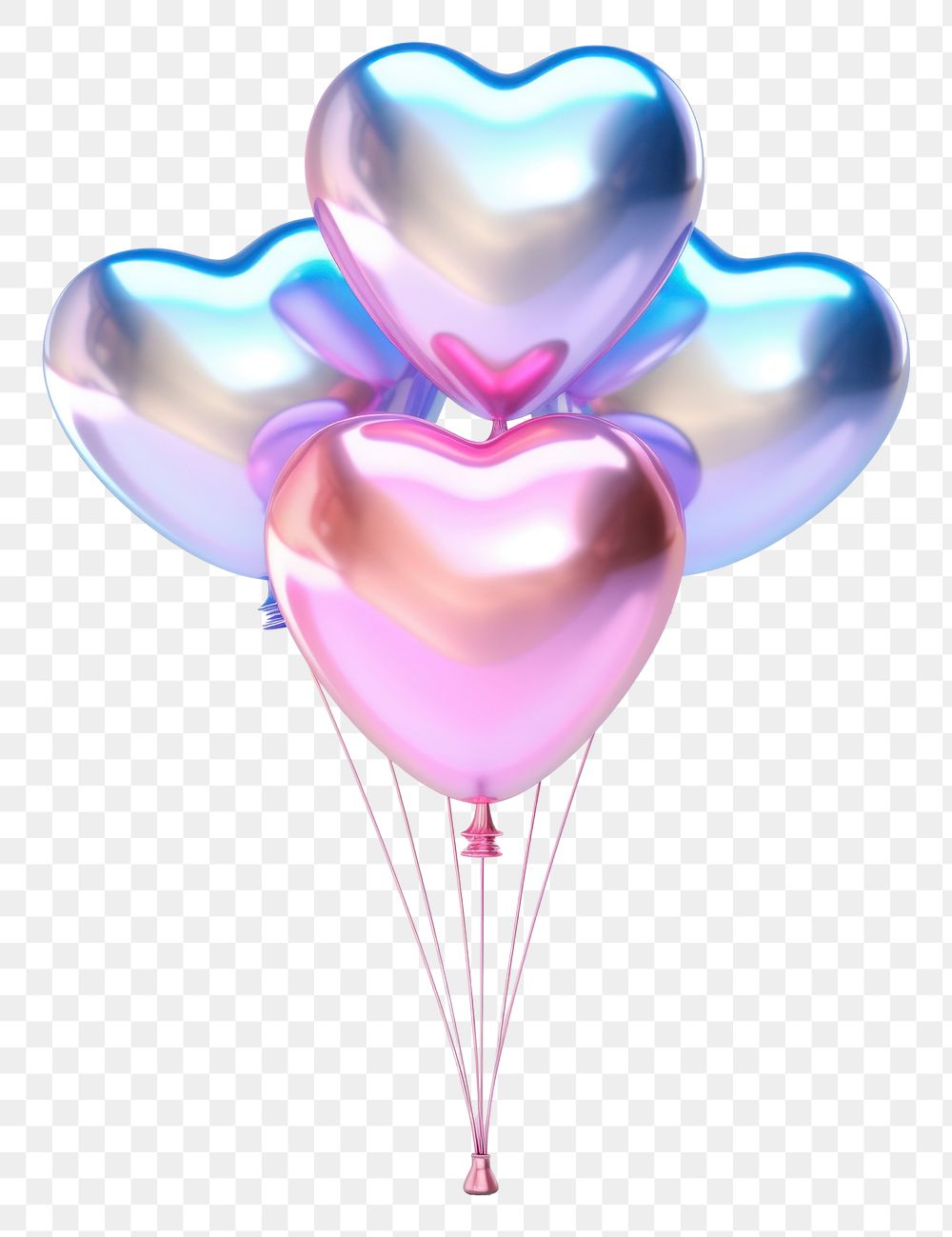 PNG  Heart balloons lightweight celebration anniversary