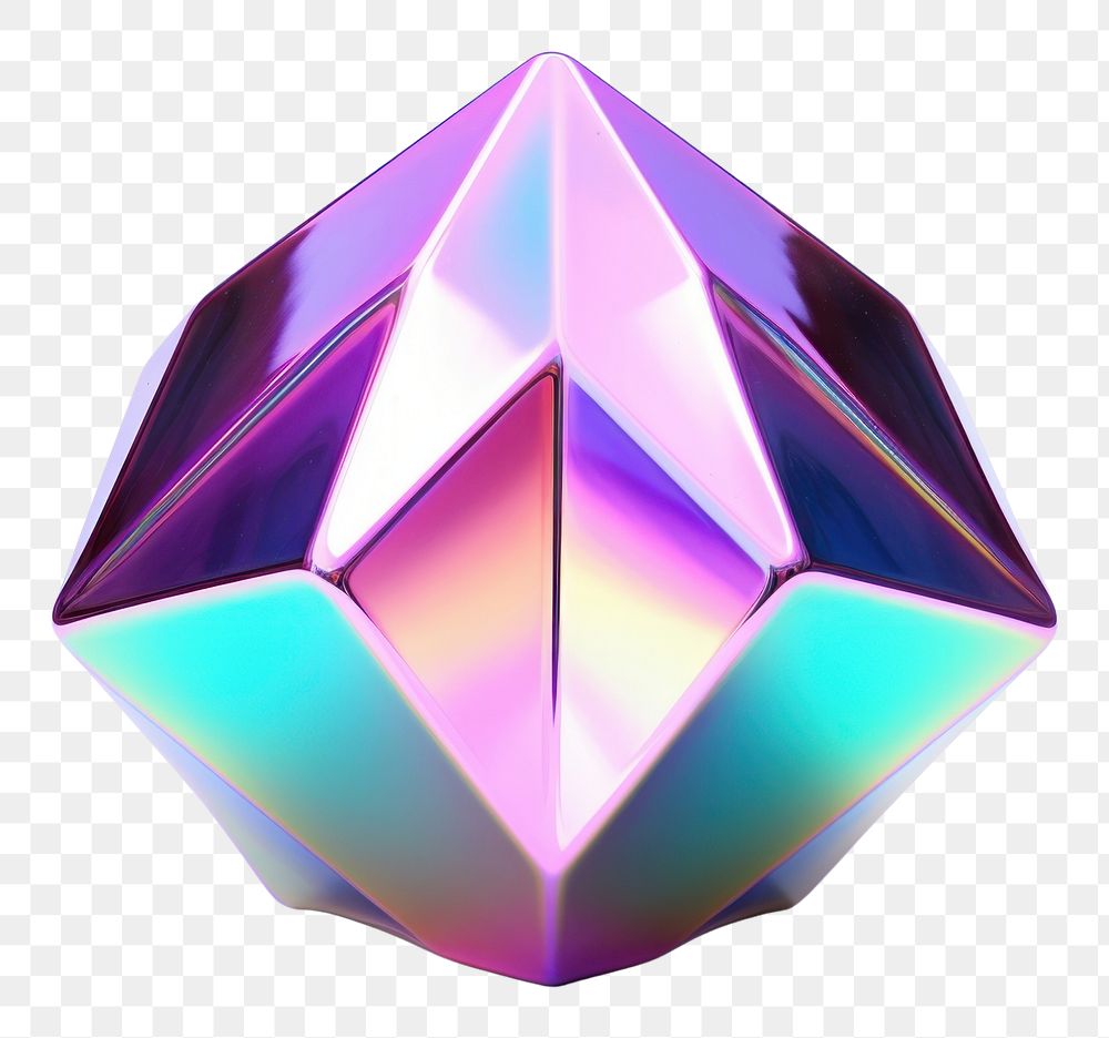 PNG  Regular geometric shape gemstone jewelry purple. AI generated Image by rawpixel.