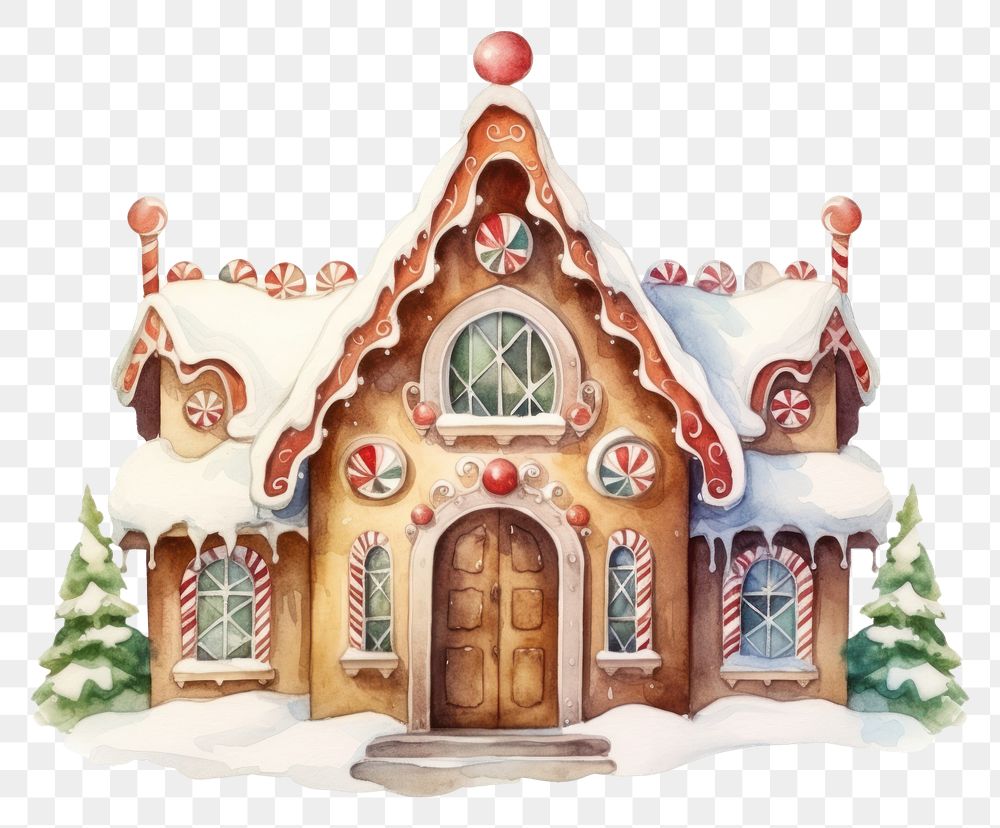 PNG Gingerbread house christmas representation confectionery. AI generated Image by rawpixel.