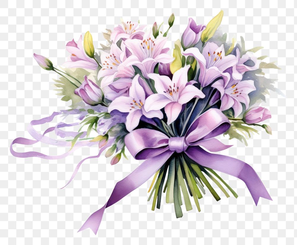 PNG Flowers bouquet ribbon plant | Premium PNG - rawpixel