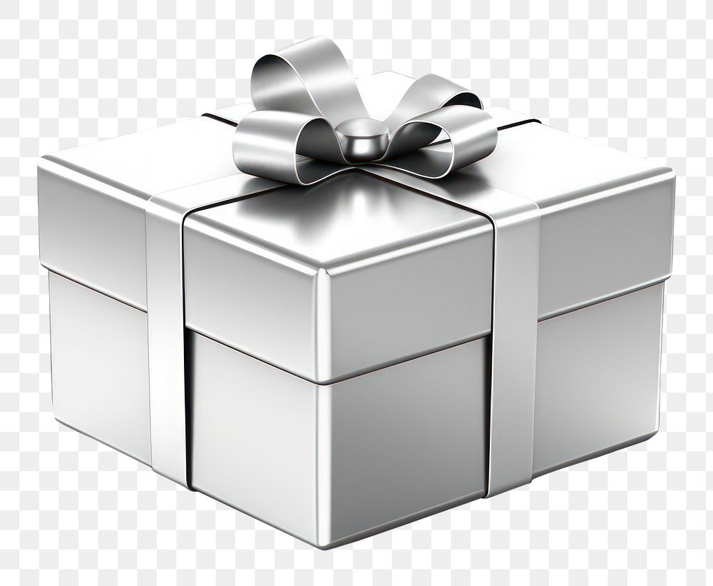 PNG  Gift box white white background celebration