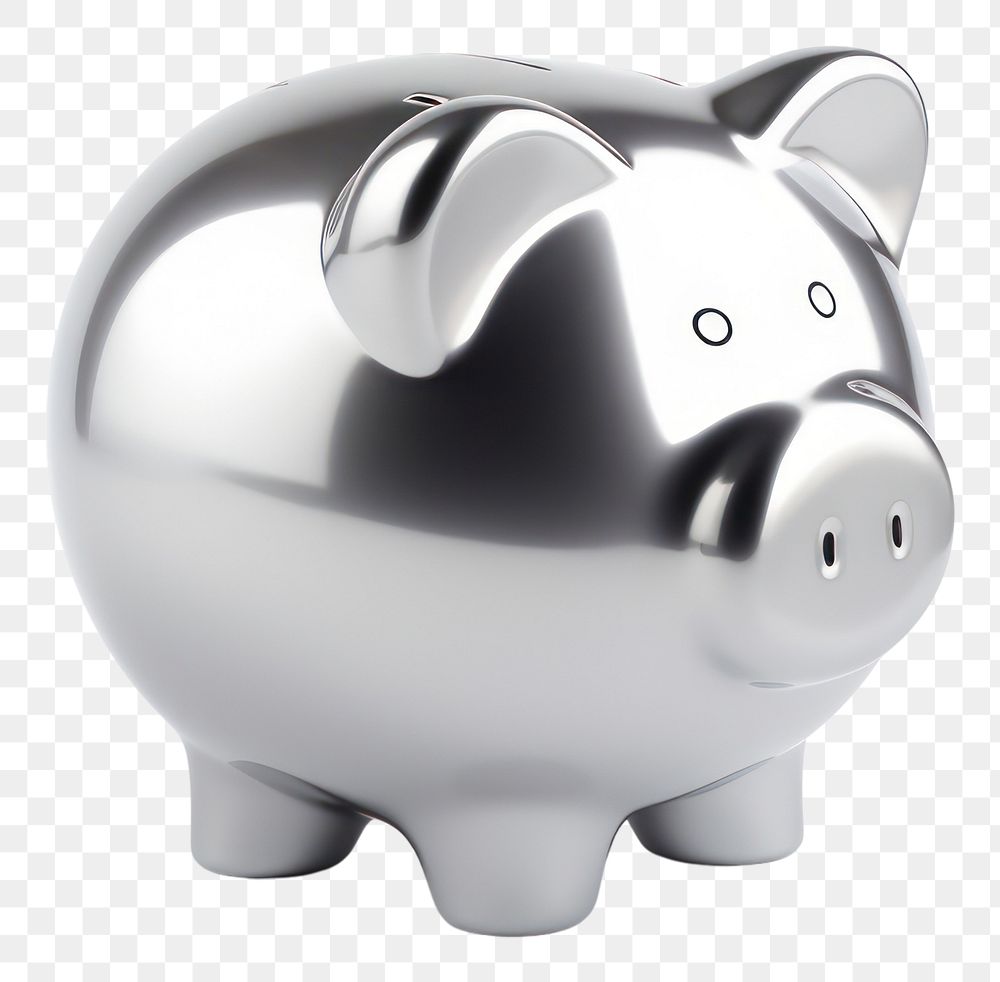 PNG  Piggy bank icon white background representation investment. AI generated Image by rawpixel.
