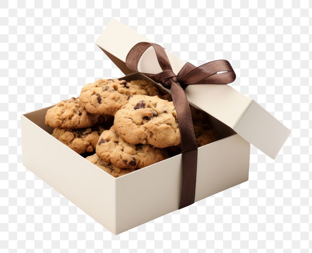PNG Cookies box food gift. AI generated Image by rawpixel.