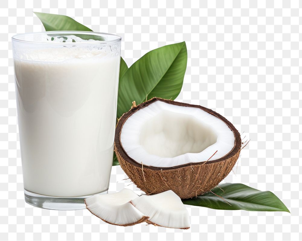 PNG Milk coconut dairy drink. AI generated Image by rawpixel.