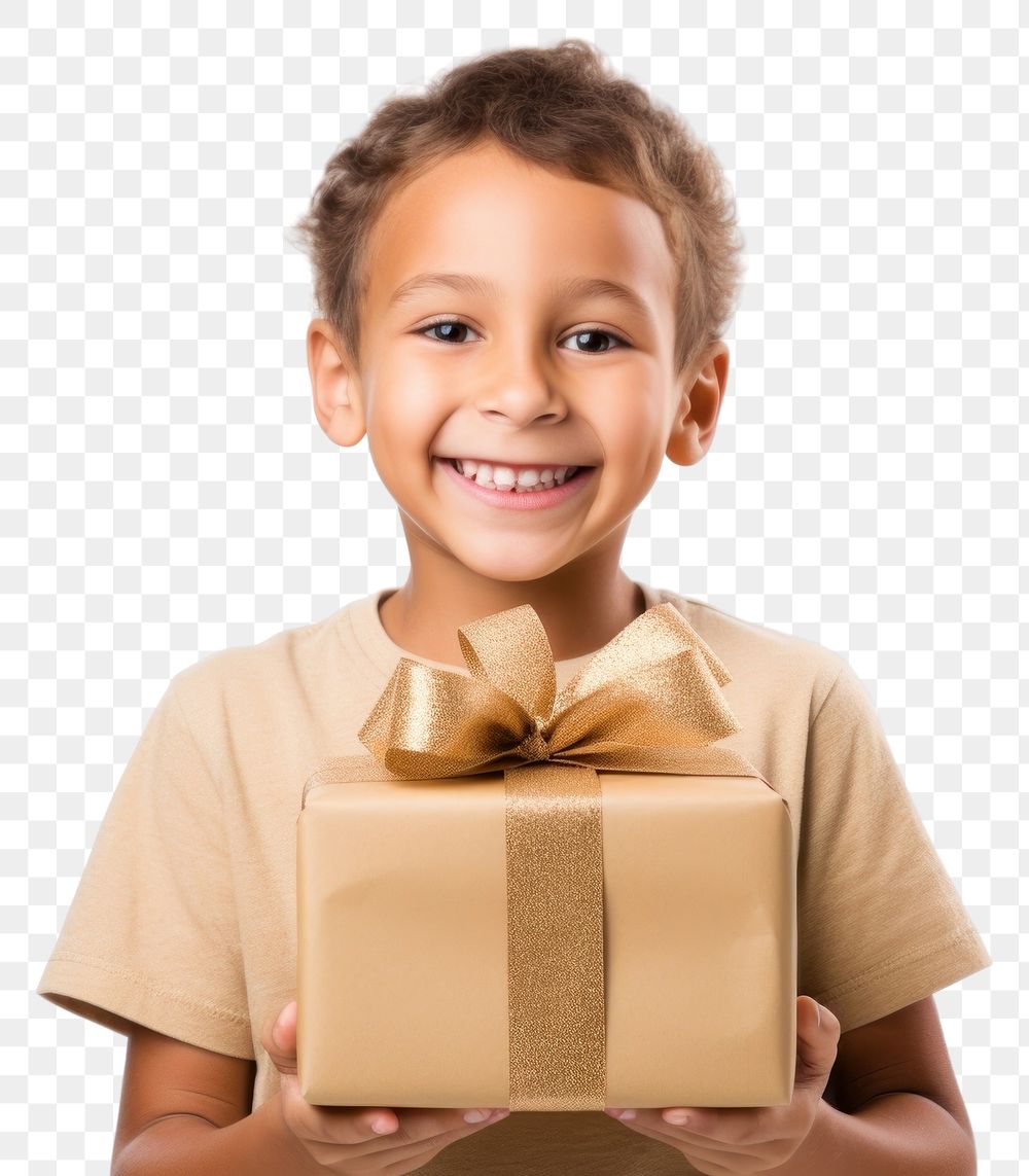 PNG  Gift holding child kid. AI generated Image by rawpixel.