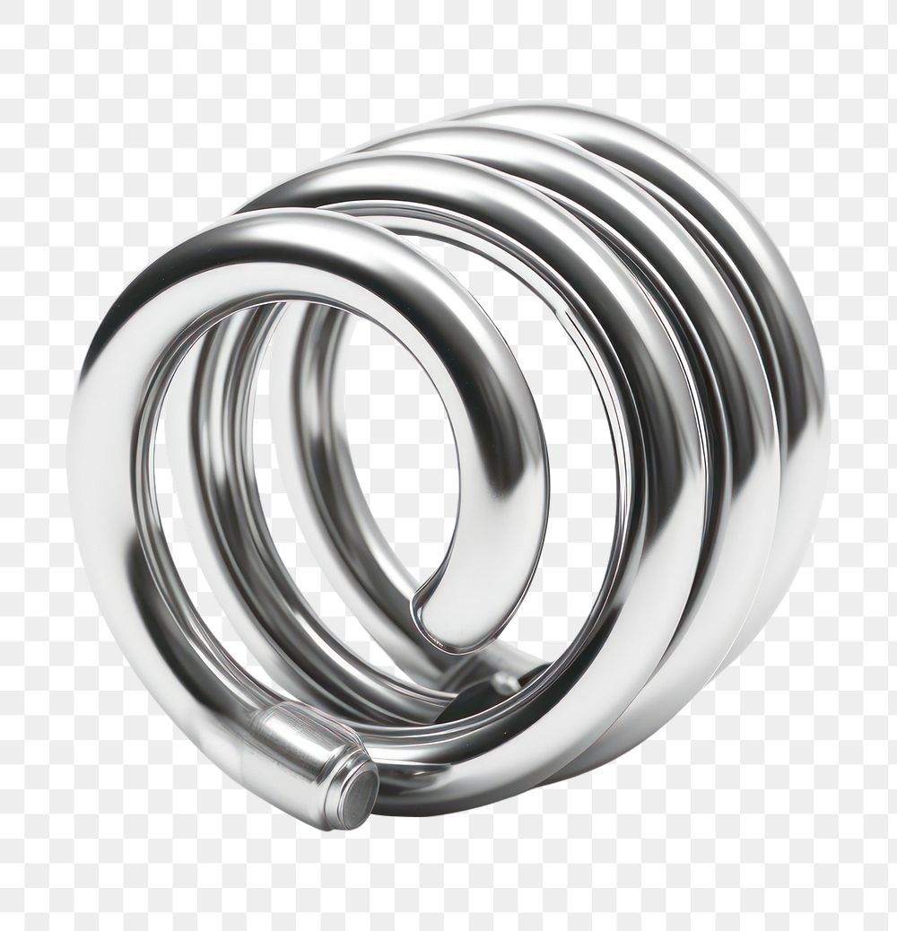 PNG Coil spring shape platinum jewelry silver. AI generated Image by rawpixel.