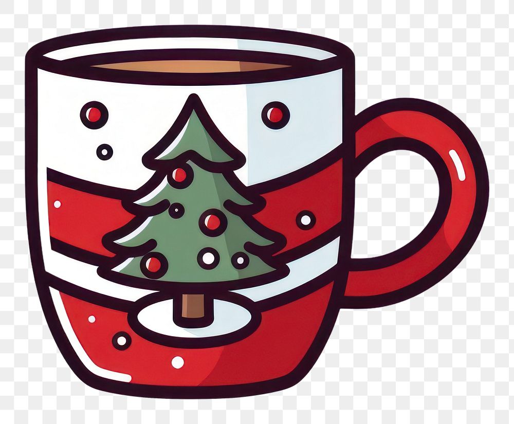 PNG Christmas coffee mug drink cup refreshment. AI generated Image by rawpixel.