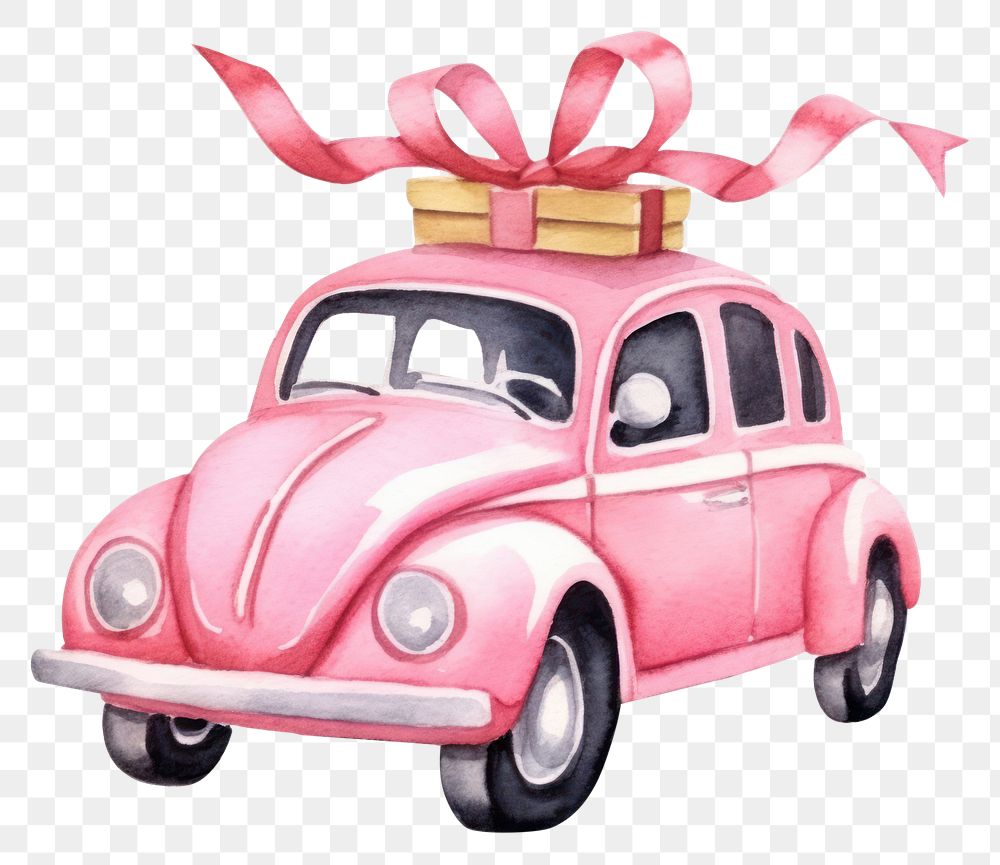 PNG Christmas pink car vehicle transportation celebration. AI generated Image by rawpixel.