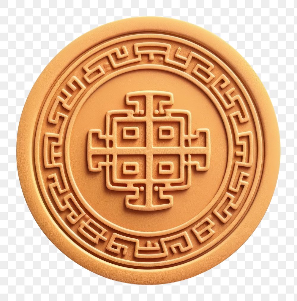 PNG Ancient Feng Shui Coin coin white background accessories. AI generated Image by rawpixel.