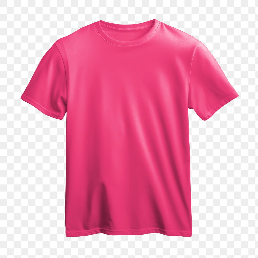 Pink unisex t-shirt png, transparent background