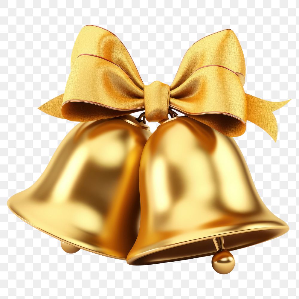 PNG Christmas gold bell christmas white background celebration. AI generated Image by rawpixel.