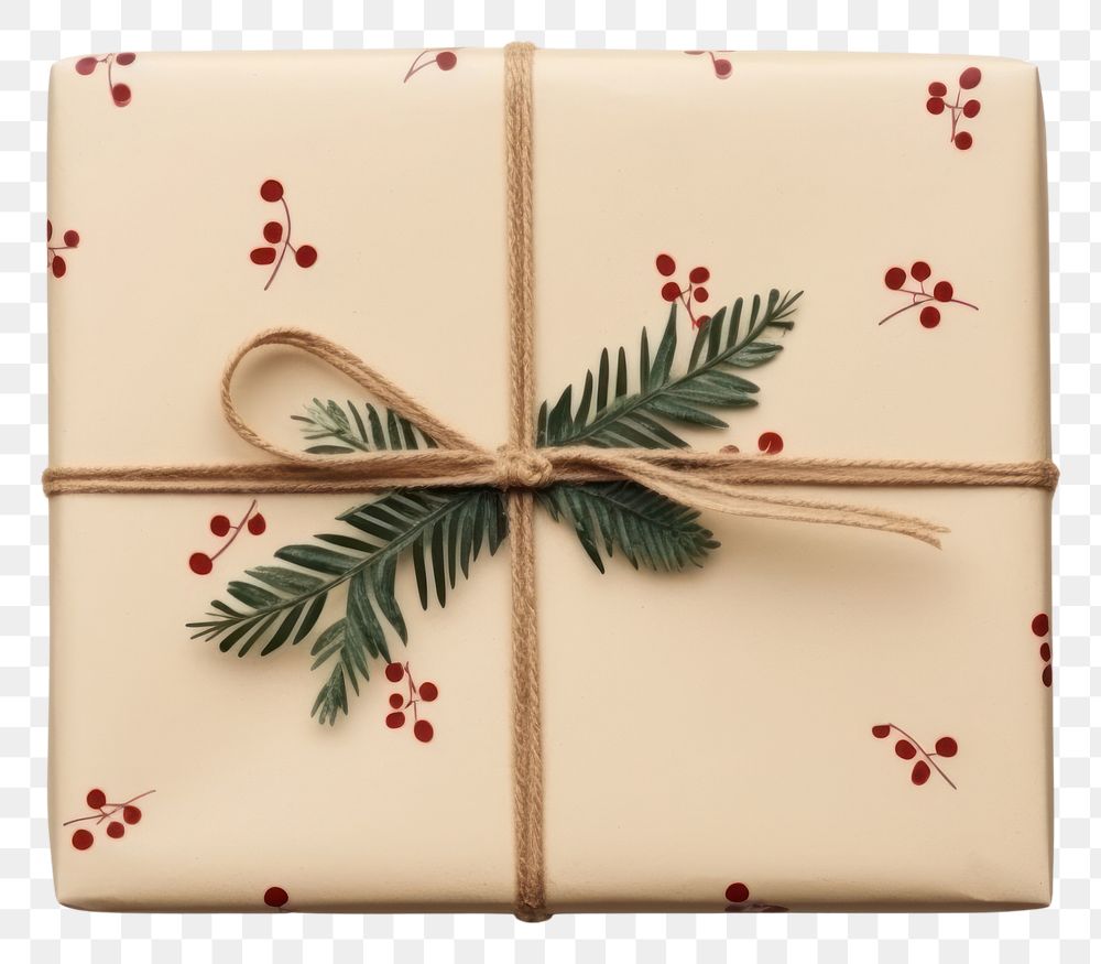 PNG Christmas present box, transparent background