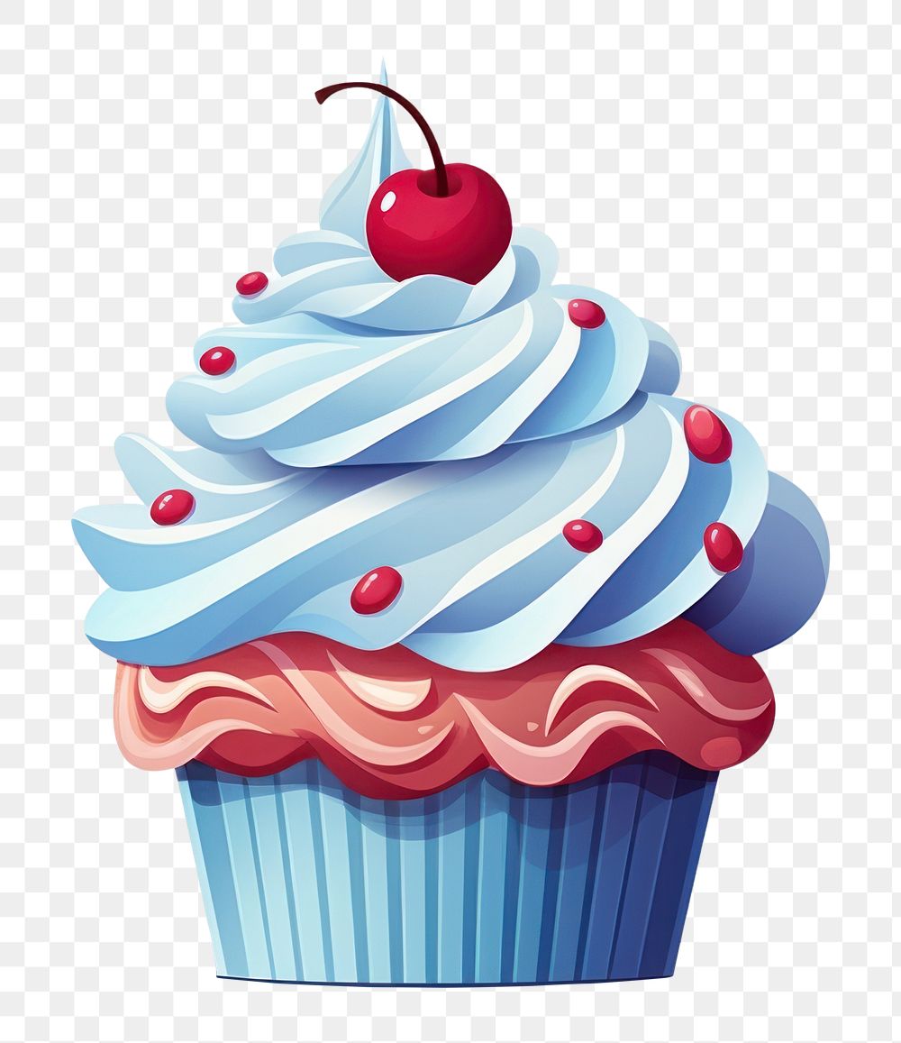 PNG  Ice cream dessert cupcake cartoon. AI generated Image by rawpixel.