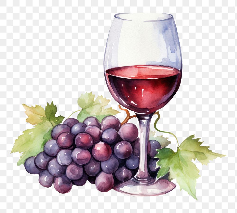 Png Wine Grapes Drink Glass. 