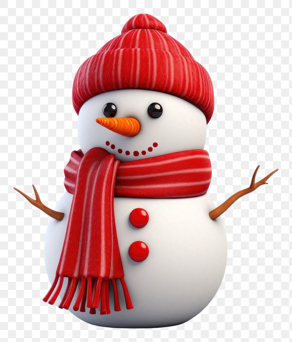 PNG Moody snowman winter white red. AI generated Image by rawpixel.
