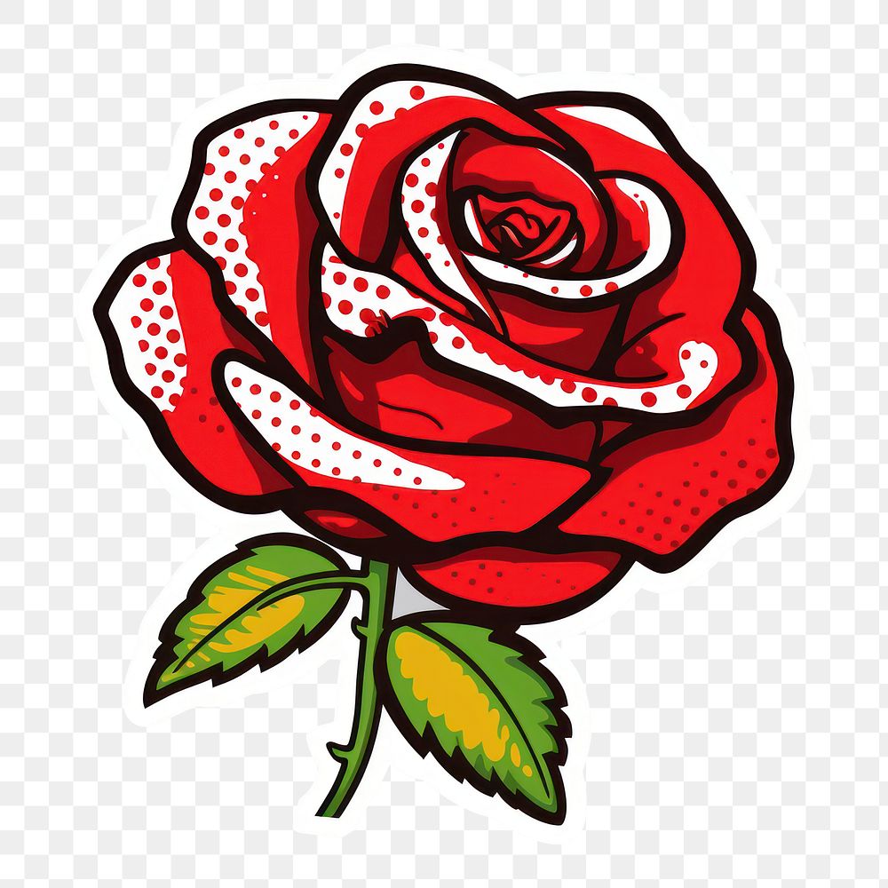 PNG  Blooming red rose art pattern flower. AI generated Image by rawpixel.