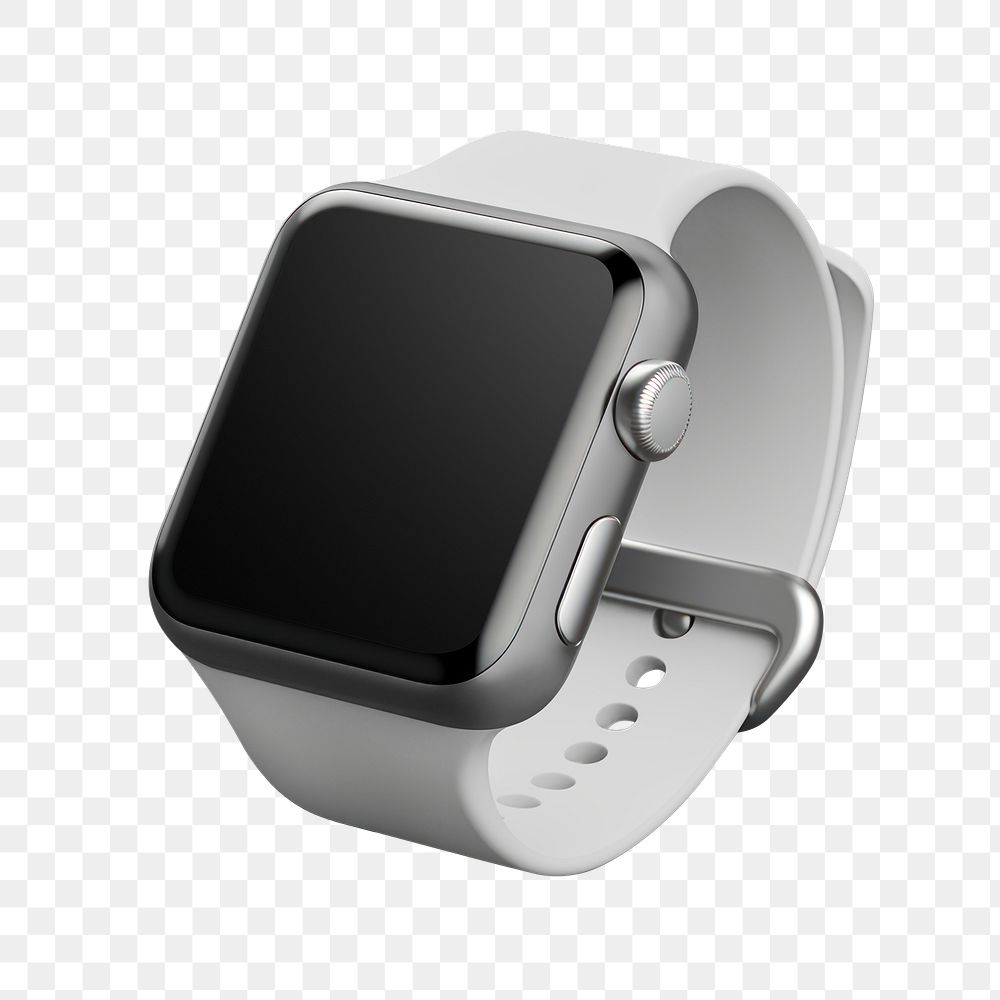 Smartwatch screen png, design element, transparent background