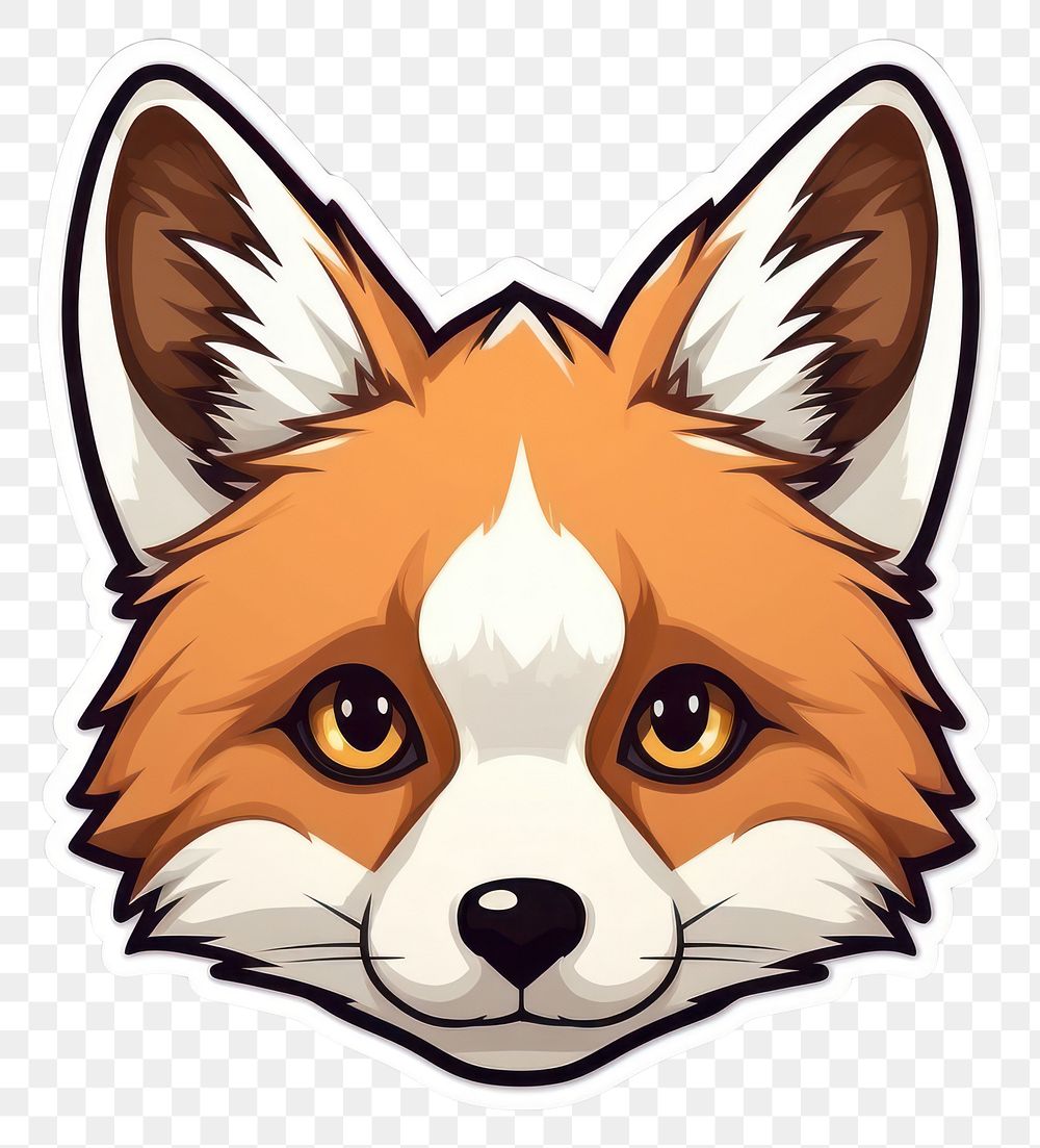 PNG  Cute fox head animal mammal carnivora. AI generated Image by rawpixel.